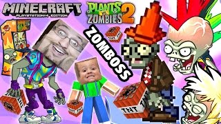 Minecraft TNT Explosion  PVZ Neon Mixtape Tour ZOMBOSS Battle FGTEEV Duddy amp Chase Gameplay [upl. by Moffit]