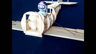 7 Proyecto Biplando de madera Project wood airplane juguete modelismo [upl. by Darahs]