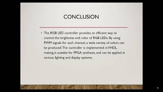 RGB LED Controller using VHDL DIGITAL SYSTEMS DESIGN [upl. by Mason]