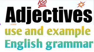 The adjective ll what is adjective with types and example ll mahi sir classes 43 🙏 [upl. by Atsirhcal]