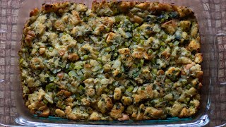 Homemade Stuffing With Parsley Sage Rosemary amp Thyme  Thanksgiving Recipe [upl. by Stinson721]