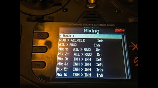 Mixing Ailerons with Rudder  Spektrum FlySky FrSky JR Radios Tx Transmitter [upl. by Eenaj]