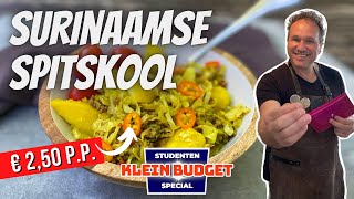 Surinaamse spitskool stoofpot Lekker eten voor € 250 pp [upl. by Winou]