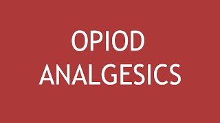 Pharmacology Of Opioid Analgesics by Dr Shikha Parmar [upl. by Anitram940]