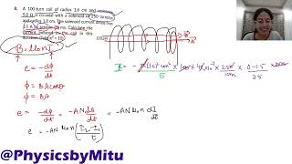 A 100turn coil of radius 16 cm and resistance 50 Ω is coaxial with a solenoid of 250 turnscm and [upl. by Adyeren]