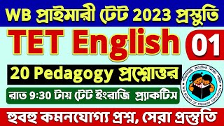 WB TET 2023 English Pedagogy Mock Practice Set 01  20 English Pedagogy Questions englishpedagogy [upl. by Asilana345]