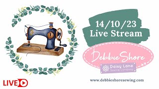 Debbie Shores sewing live stream 141023 sewing a gift bag [upl. by Ellirpa]