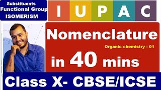 IUPAC  Nomenclature of ORGANIC Carbon amp its compound  Functional groups [upl. by Kabab]