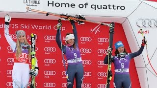 Ladies Audi Fis World Cup La Thuile 2016 [upl. by Airemat3]