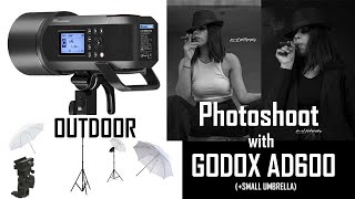 Outdoor photoshoot  with Godox AD600  Small umbrella [upl. by Alano]