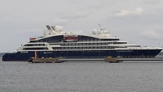 cruise ship MV Le dumont Durville leaving Tallinn [upl. by Airitac]