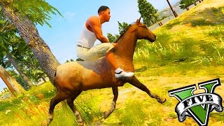 OMG CABALLOS EN GTA V [upl. by Tinaret]