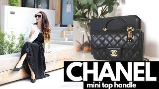 CHANEL MINI TOP HANDLE BAG  Chanel Bag Review [upl. by Coheman]