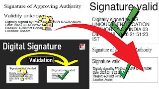 How To Validate Digital Signature In Any PDF File  II Digital Signature Kaise Validate Kare  II [upl. by Lamori525]