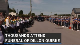 Thousands pay respects at funeral of Tipperary hurler Dillon Quirke [upl. by Kcirtapnaes692]