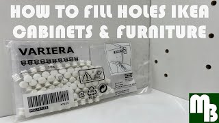 The EASIEST way cover holes Ikea Sektion Pax Cabinets Variera Plugs ikeahack ikeakitchen shorts [upl. by Ohploda]