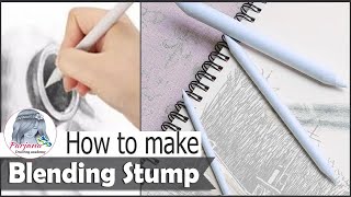 How to make your own paper Blending Stump at home  Handmade Blending Stump tutorial [upl. by Ekyt]