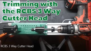 Trimming 223 cases using the RCBS 3 Way Cutter Head [upl. by Ennasus747]