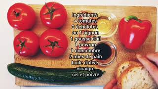 Gaspacho  Recette facile et rapide 1 [upl. by Wilmer]