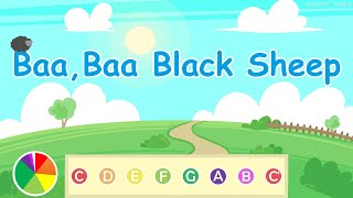 Baa Baa Black Sheep  PLAY ALONG Boomwhackers Deskbells [upl. by Abibah]