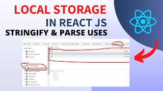 How To Save Data In Localstorage In React JS ✅  JSON parse and stringify Example in Hindi  💻 [upl. by Sixela]