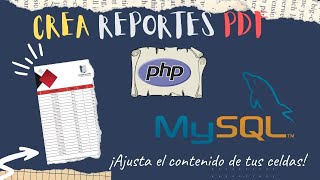 Crear Reportes PDF en PHP con FPDF y MYSQL [upl. by Nylednarb]