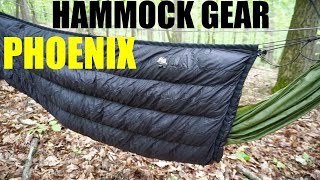 HAMMOCK GEAR PHOENIX 20° UNDERQUILT REVIEW and fitting a Hammock Gear Underquilt to the ridgerunner [upl. by Aicelef]