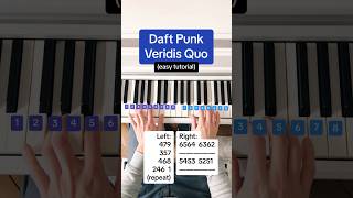 Veridis Quo piano tutorial daftpunk piano tutorial [upl. by Hoeg721]