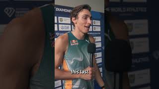 Mondo Duplantis Vs Karsten Warholm In 100m At Zurich Diamond League [upl. by Etnad]