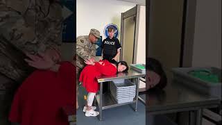 Wife Gets Military Surprise At Security 🎖️ shorts [upl. by Wilek]