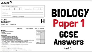 GCSE Biology Paper 1 Exam Questions and Answers Grade 9 Walkthrough 2023 [upl. by Inajar397]