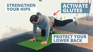 Technique to Activate Glutes amp Strengthen Your Hips 4 Point Hip Abduction [upl. by Strohbehn6]