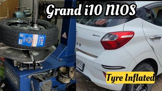 Grand i10 NIOS Tyre got Inflated  Tyres damaged grand i10 NIOS Appolo Tyres [upl. by Odirfliw197]