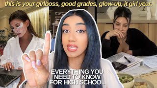 how to CONQUER high school  back to school prep mindset advice confidence study tips amp glow up [upl. by Euqinor730]