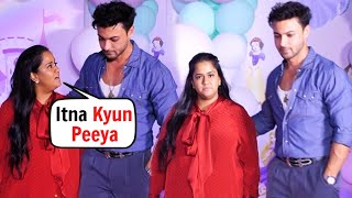 Arpita Khan SHOUTS At Husband Aayush Sharma At Daughter Ayats Birthday Party [upl. by Attenaj]