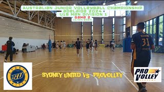 AJVC Adelaide 2024  U19 Mens Div 1  SUV vs ProVolley  110724 [upl. by Earissed]