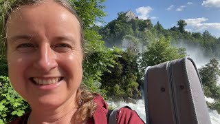 Rheinfall bei Hochwasser und der überflutete Bodensee bei Berlingen Monstertour 108 km [upl. by Camel]