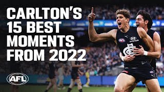 Carltons 15 best moments from 2022  AFL [upl. by Jackelyn]