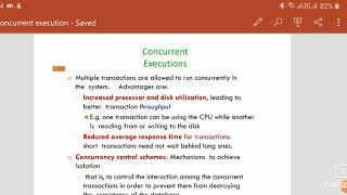 Concurrent execution dbms [upl. by Kamillah356]