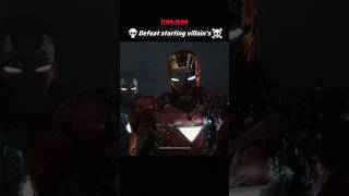 Iron man deafeat starting villain’s  ironman marvel shorts ytshorts [upl. by Eeimaj]