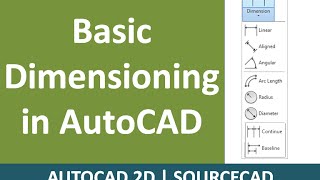 Basic dimensioning in AutoCAD [upl. by Analra]