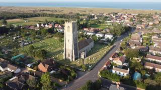 Winterton aerial 4K video  All Saints Church [upl. by Refinej]