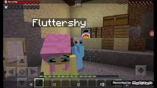 Fluttershy and Rainbow Dash plays mcpe pt4CCoal RD VIEW [upl. by Ahsienak]