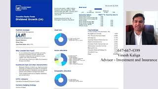 Dividend Growth Canadian Equity Funds Industrial Alliance Vinesh Kaliga Rrsp Resp Tfsa Investments [upl. by Daegal]