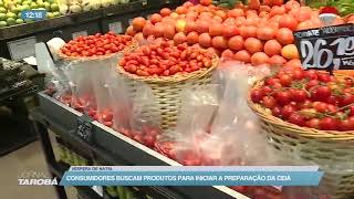 Consumidores buscam produtos para iniciar a preparação da ceia de Natal [upl. by Loveridge]