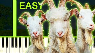 GOAT SIMULATOR 3 THEME  EASY Piano Tutorial [upl. by Sanfourd]