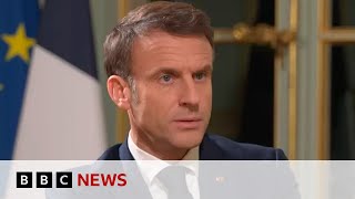 French President Macron calls on Israel to stop killing Gazas women and babies – BBC News [upl. by Morgana]