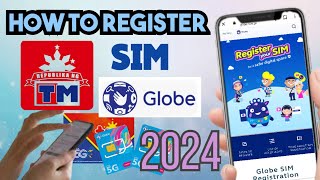 How to register TMGLOBE sim 2024  Paano mag register ng GlobeTM sim card [upl. by Nwahsak]