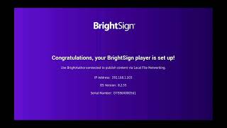 BrightSign Local Network Setup via Control Cloud [upl. by Akeimat]