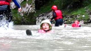 Rafting through the quotEntenschluchtquot Activity Center Kössen Austria httpwwwackkoessenat [upl. by Lyred382]